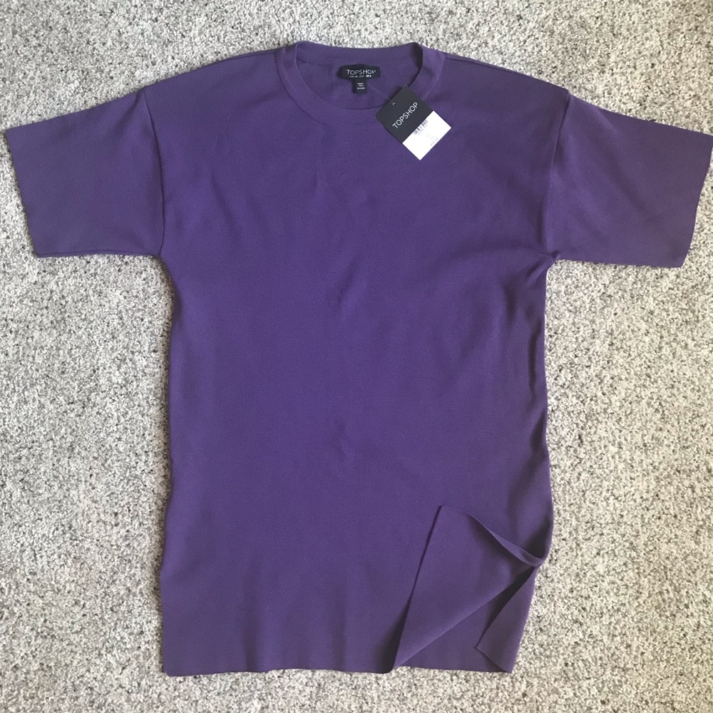 NWT topshop oversize ribbed top - size US 2